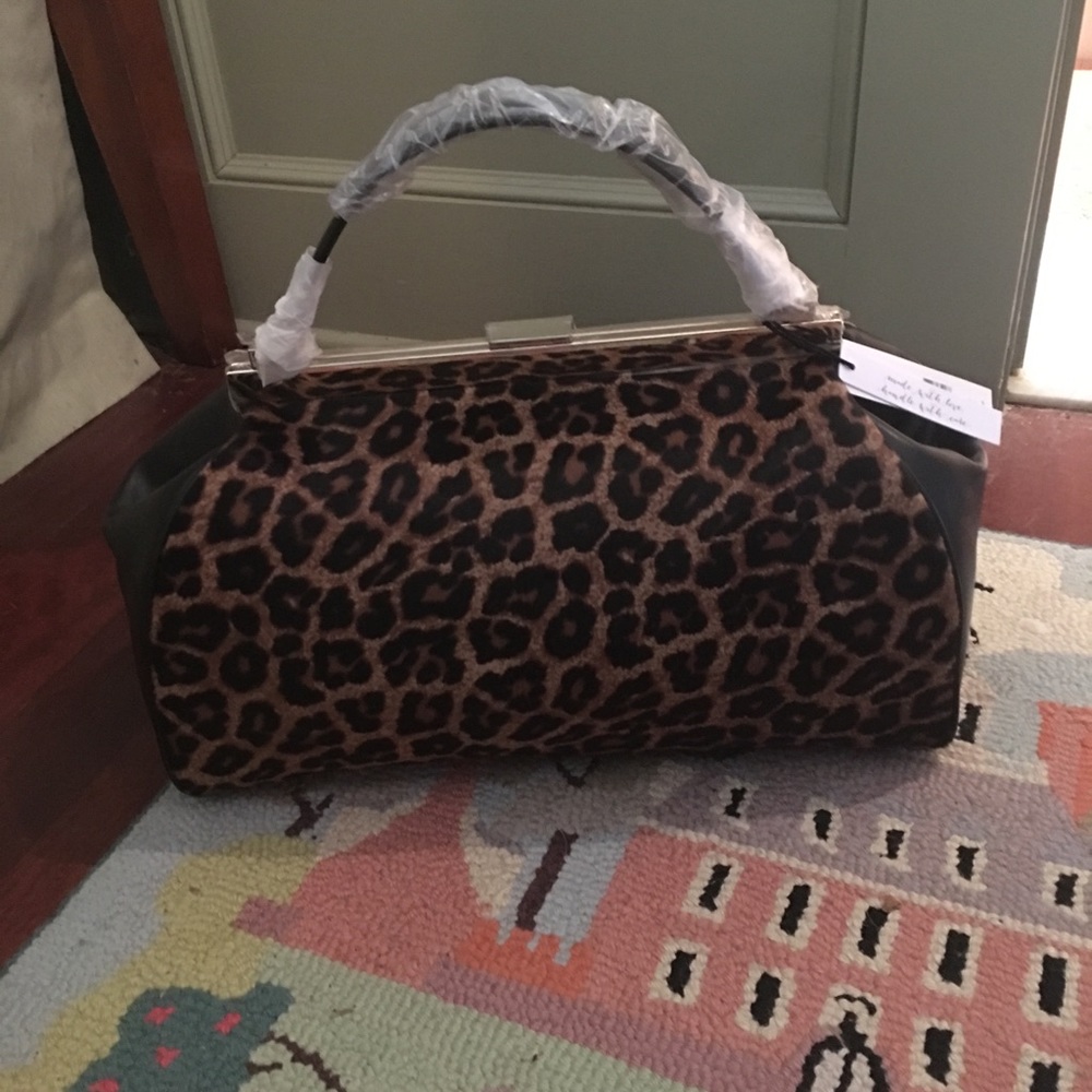 NWT Rare alice + Olivia leopard satchel